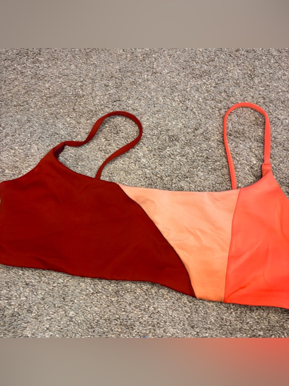 Left On Friday Pool Days Top XL Colorblock Sport Bikini Top - Picture 3 of 5